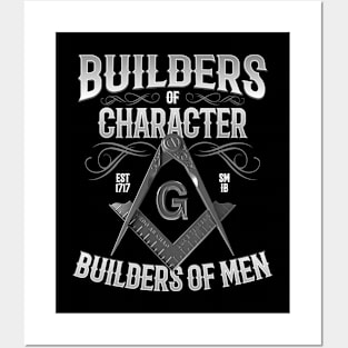 Builders of Character Masonic Freemason Posters and Art